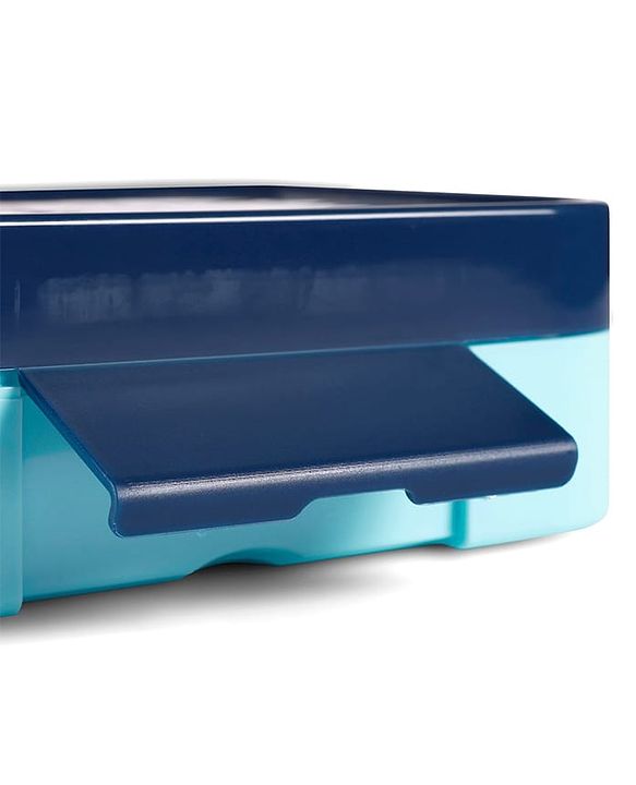 Babyhug 3 Compartment Insulated Lunch Box- Space Theme Navy Blue| 450 ml + 200 ml + 200 ml| BPA Free| Food Grade| Individual Air Tight Lids| School Lunch & Snack Box| Perfect for Travel - Blue