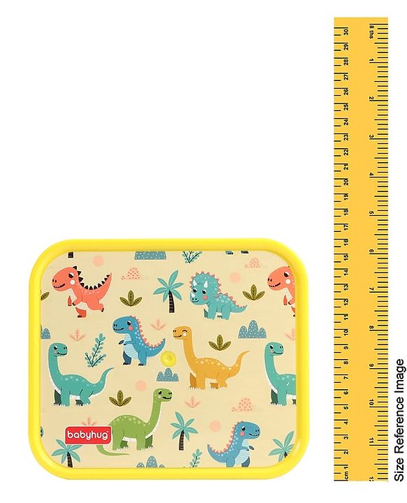 Babyhug 3 Compartment Insulated Lunch Box- Space Theme Navy Blue| 450 ml + 200 ml + 200 ml| BPA Free| Food Grade| Individual Air Tight Lids| School Lunch & Snack Box| Perfect for Travel - Blue