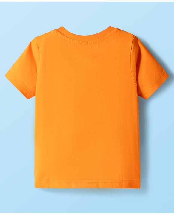 Babyhug Cotton Knit Half Sleeves Striped & Animal Printed T-Shirts Pack of 3 - Orange Blue & White