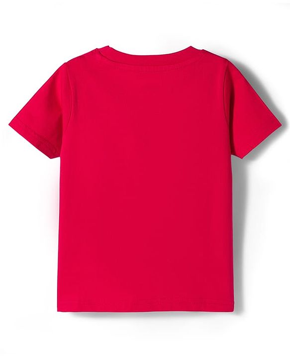 Babyhug Cotton Knit Half Sleeves T-Shirts with Vehicle Print & Stripes Pack of 3 - Red Yellow & Blue