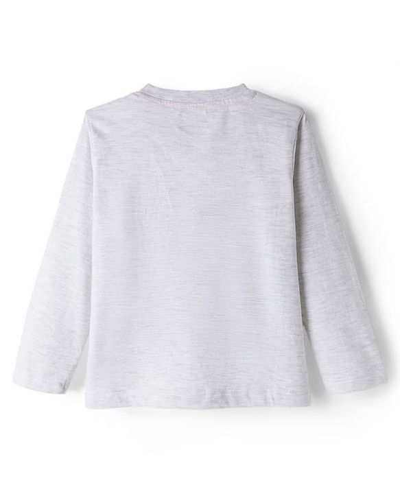 Babyhug Cotton Knit Full Sleeves Night Suit With Heart Print - White & Red