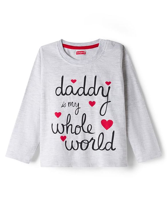 Babyhug Cotton Knit Full Sleeves Night Suit With Heart Print - White & Red