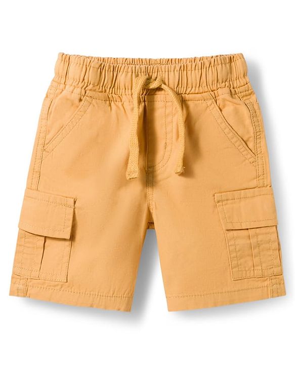 Babyhug 100% Cotton Woven Half Sleeves Checks Shirt & Shorts Set - Green & Khaki