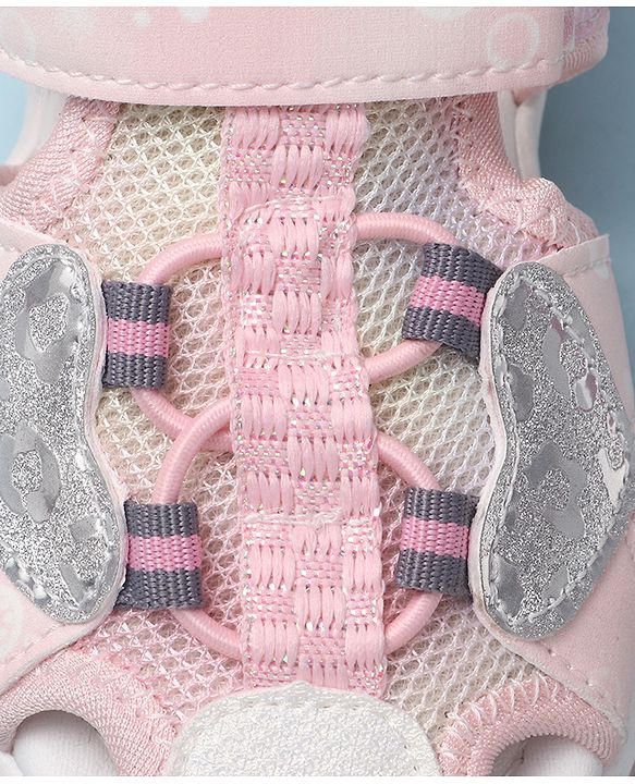 Cute Walk by Babyhug Velcro Closure Sandals With Heart Applique - Pink