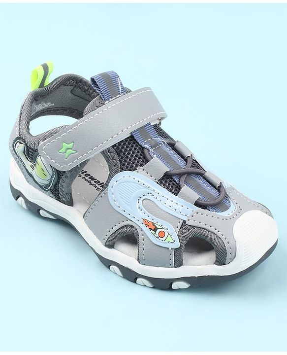 Cute Walk by Babyhug Velcro Closure Sandals - Light Blue