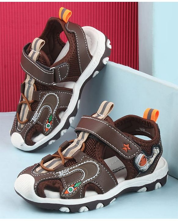 Cute Walk by Babyhug Velcro Closure Sandals - Light Blue