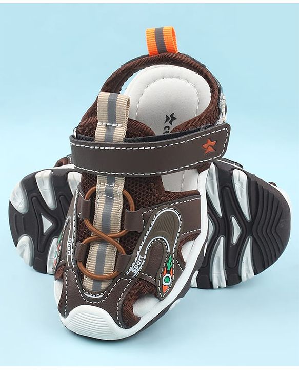 Cute Walk by Babyhug Velcro Closure Sandals - Light Blue