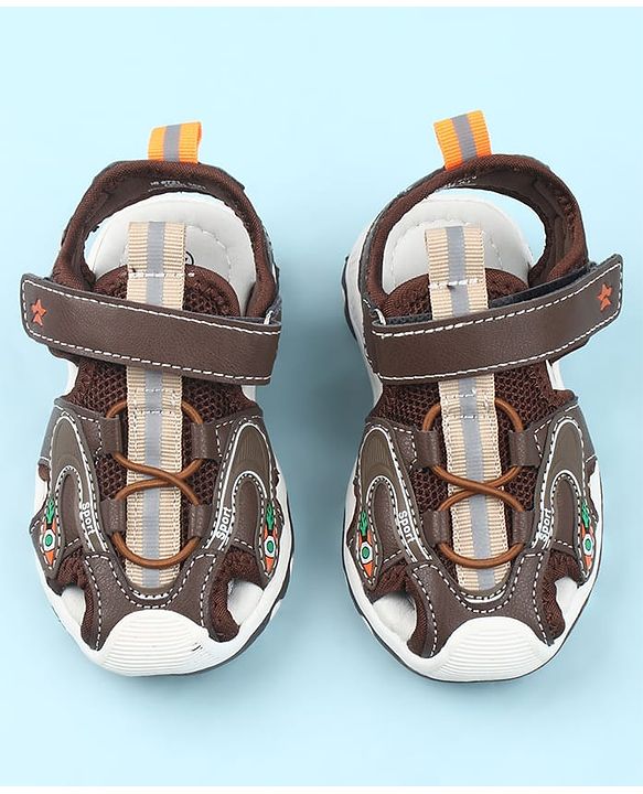 Cute Walk by Babyhug Velcro Closure Sandals - Light Blue