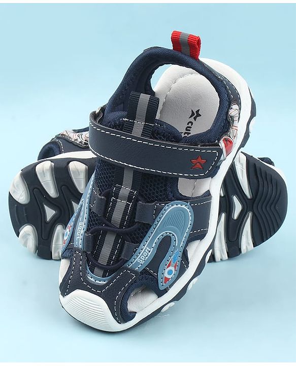 Cute Walk by Babyhug Velcro Closure Sandals - Light Blue