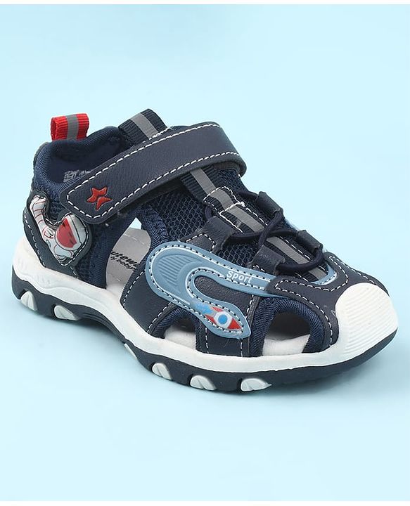 Cute Walk by Babyhug Velcro Closure Sandals - Light Blue
