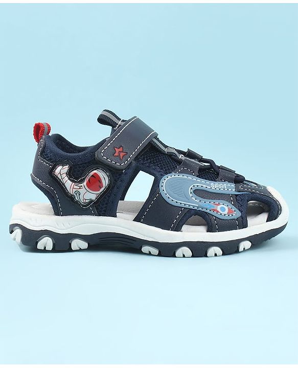 Cute Walk by Babyhug Velcro Closure Sandals - Light Blue