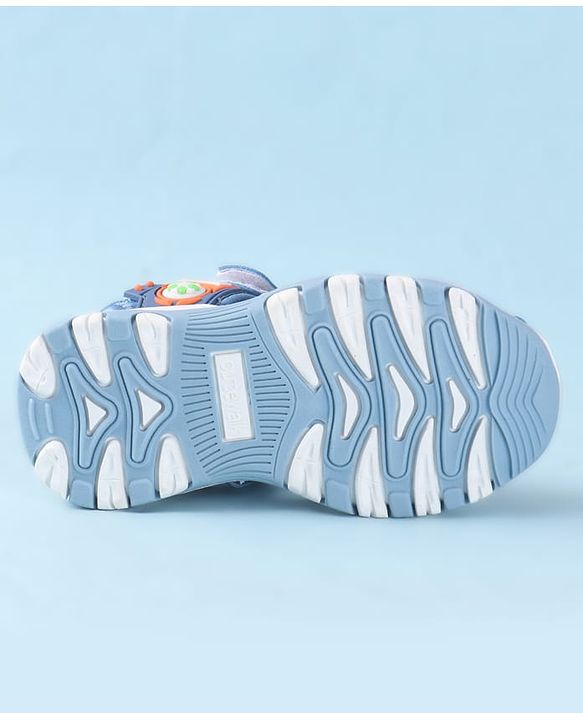 Cute Walk by Babyhug Velcro Closure Solid Sandals - Blue