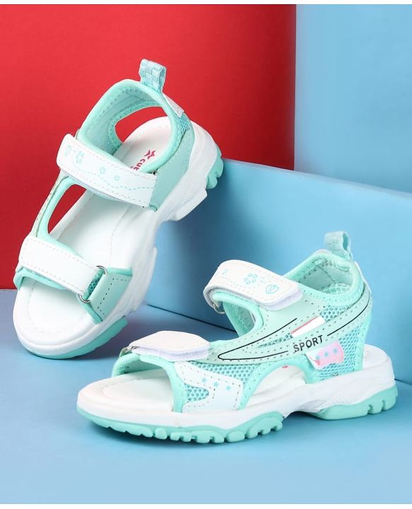 Cute Walk by Babyhug Velcro Closure Solid Sandals - Peach