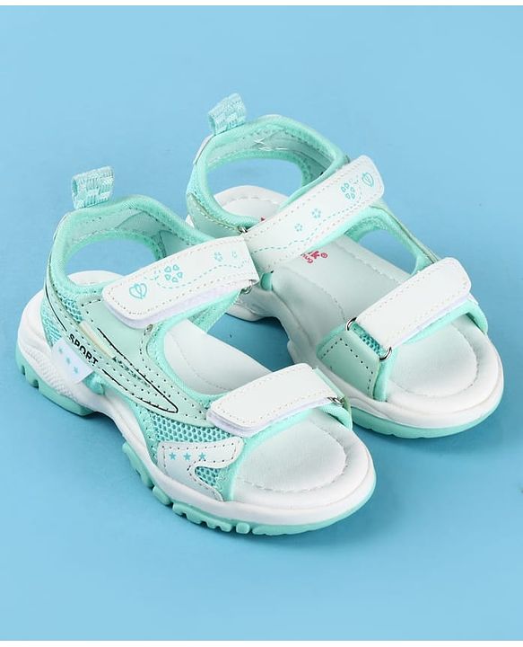 Cute Walk by Babyhug Velcro Closure Solid Sandals - Peach