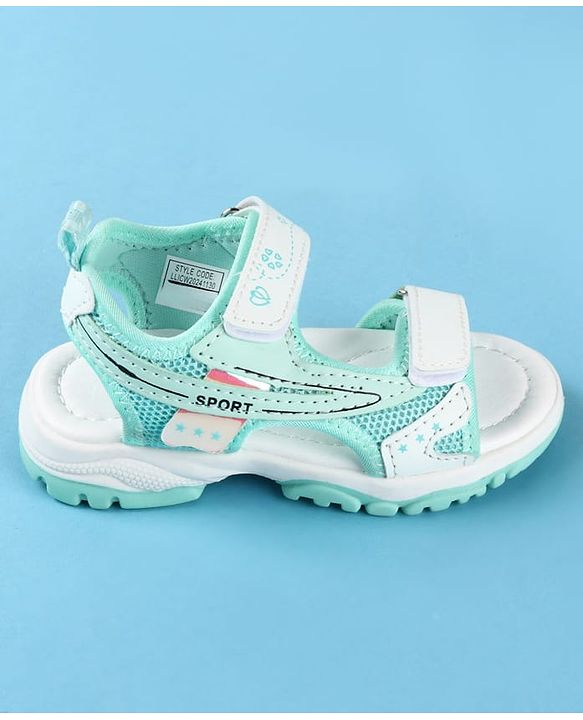Cute Walk by Babyhug Velcro Closure Solid Sandals - Peach
