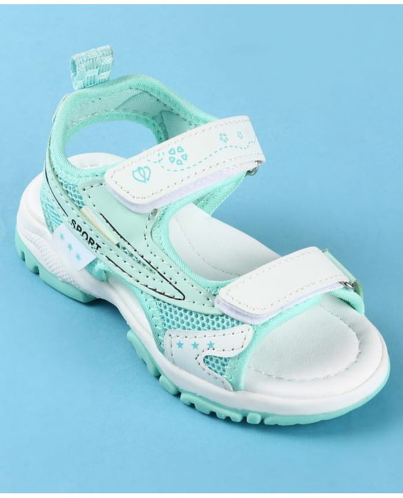 Cute Walk by Babyhug Velcro Closure Solid Sandals - Peach