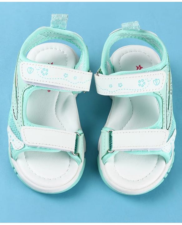 Cute Walk by Babyhug Velcro Closure Solid Sandals - Peach
