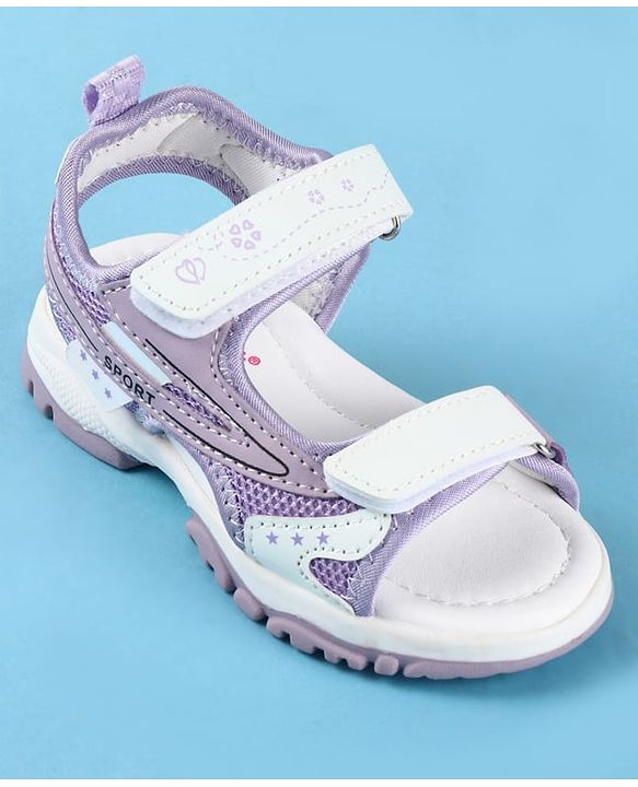 Cute Walk by Babyhug Velcro Closure Solid Sandals - Peach