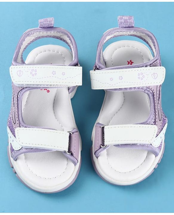 Cute Walk by Babyhug Velcro Closure Solid Sandals - Peach