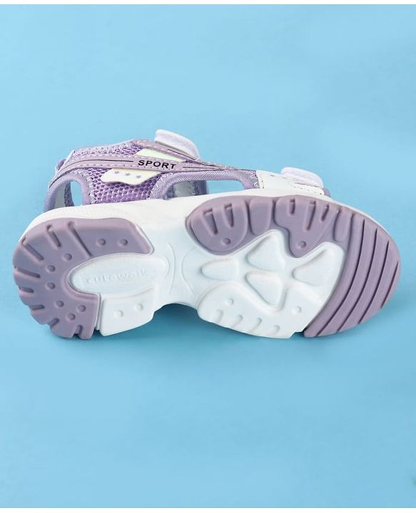 Cute Walk by Babyhug Velcro Closure Solid Sandals - Peach