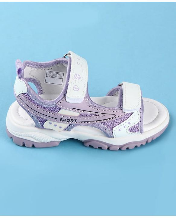 Cute Walk by Babyhug Velcro Closure Solid Sandals - Peach
