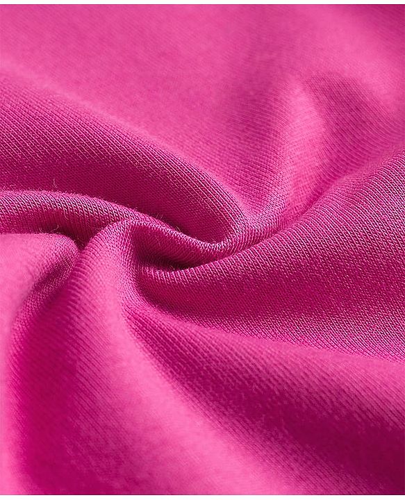 Babyhug Cotton Lycra Knit Full Length Solid Color Legging - Pink