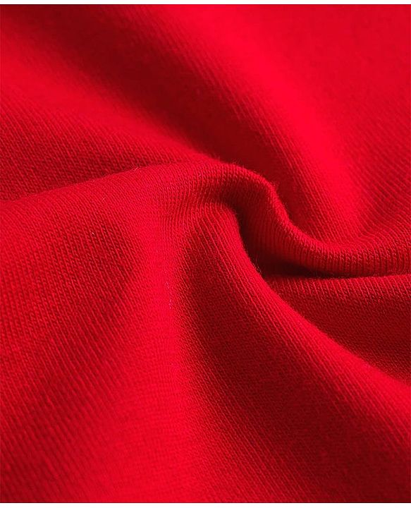 Babyhug Cotton Lycra Knit Full Length Solid Color Legging - Red