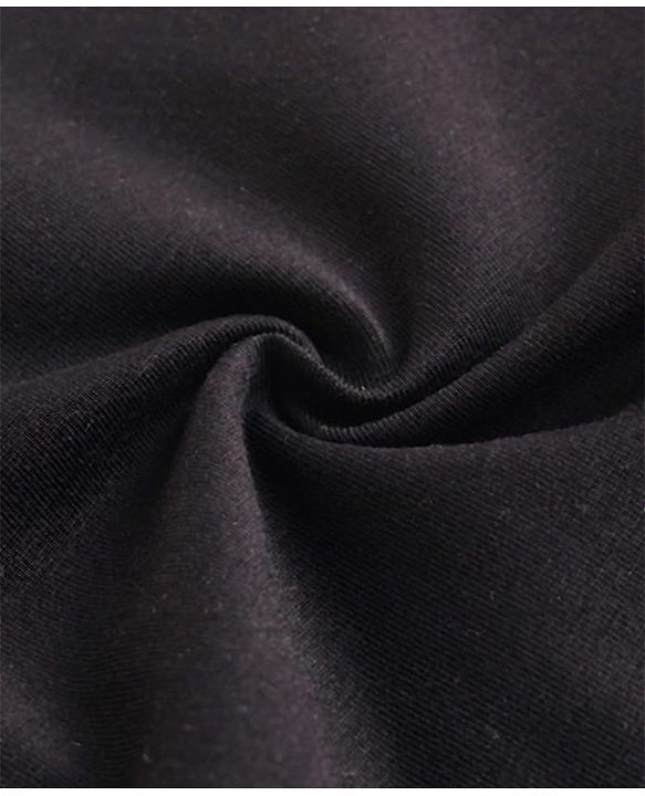 Babyhug Cotton Lycra Knit Full Length Solid Color Legging - Black