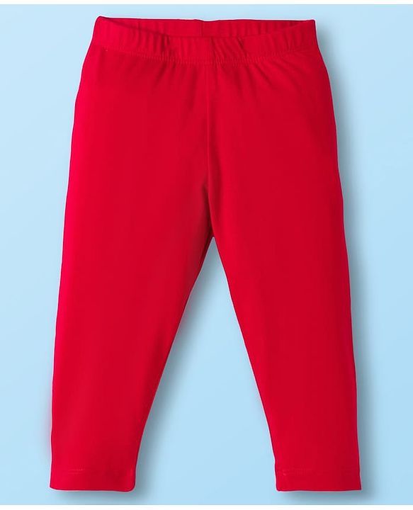 Babyhug Cotton Lycra Knit Full Length Solid Color Leggings Pack of 5 -Multicolor