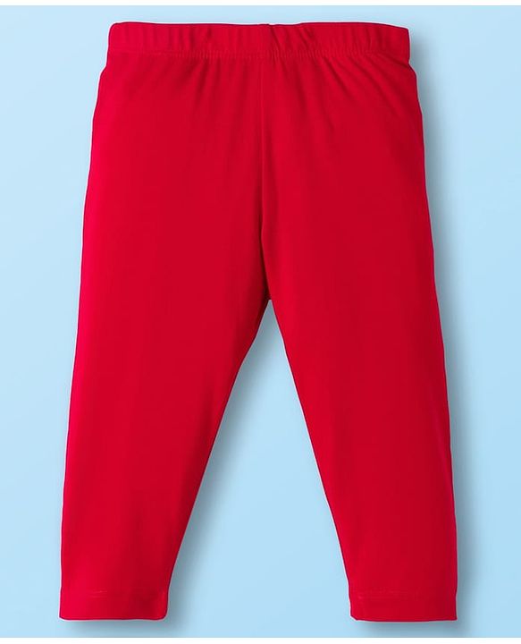 Babyhug Cotton Lycra Knit Full Length Solid Color Leggings Pack of 5 -Multicolor