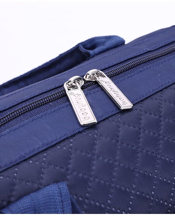 Babyhug 2 in 1 Quilted Spacious & Multifunctional Tote Cum Sling Diaper Bag  - Blue