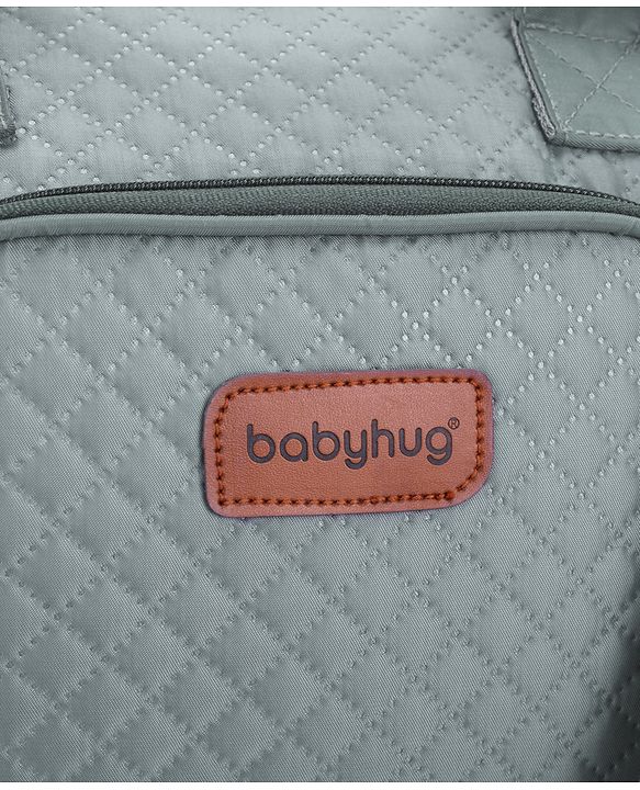 Babyhug 2 in 1 Quilted Spacious & Multifunctional Tote Cum Sling Diaper Bag  - Blue