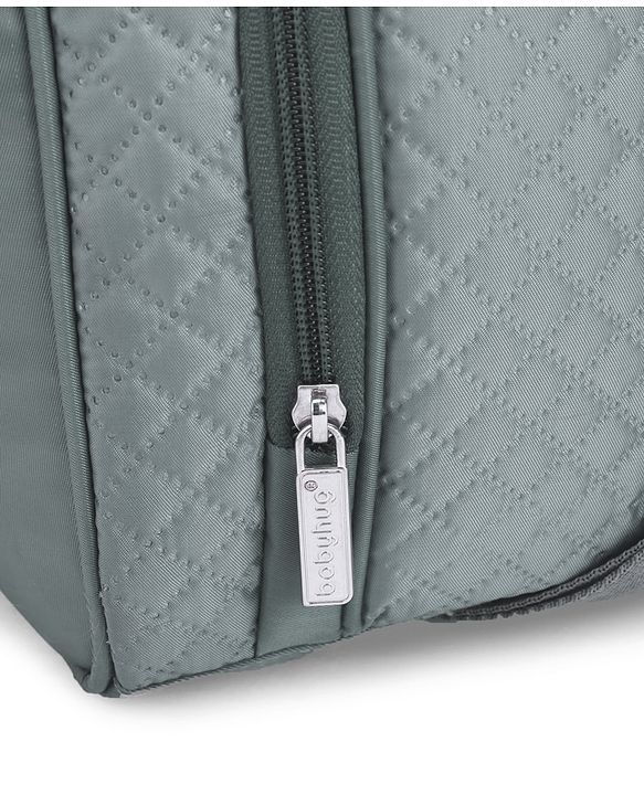 Babyhug 2 in 1 Quilted Spacious & Multifunctional Tote Cum Sling Diaper Bag  - Blue