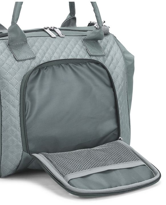 Babyhug 2 in 1 Quilted Spacious & Multifunctional Tote Cum Sling Diaper Bag  - Blue