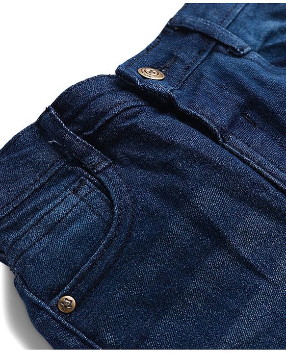 Babyhug Cotton Woven Full Sleeves Checkered Shirt & Denim Jeans - Red & Blue