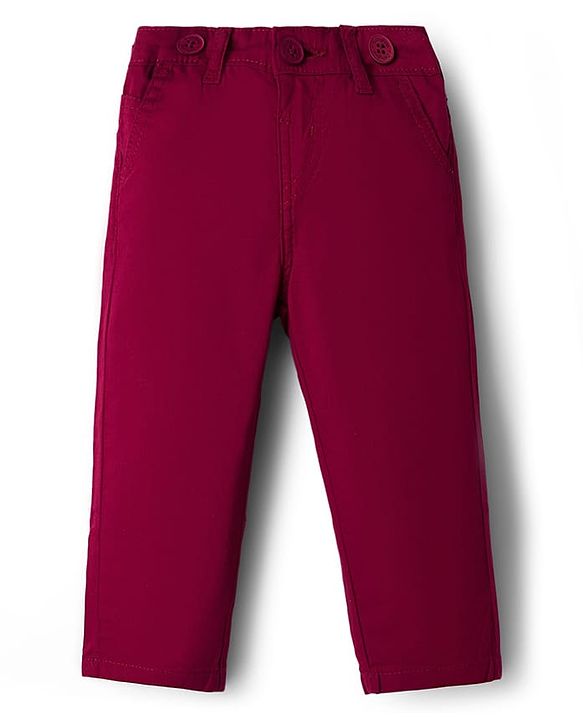 Babyhug Cotton Woven Full Sleeves Checkered Shirt & Trouser Set with Suspender - Maroon