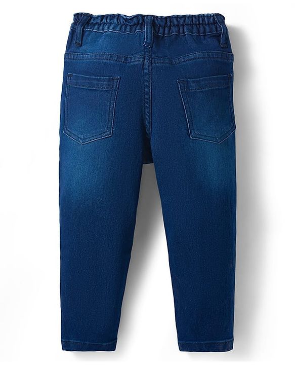 Babyhug Cotton Woven Full Sleeves Checkered Shirt & Denim Jeans Set - Blue
