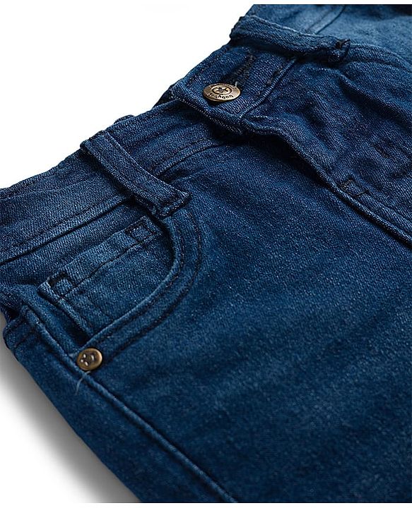 Babyhug Cotton Woven Full Sleeves Checkered Shirt & Denim Jeans Set - Blue