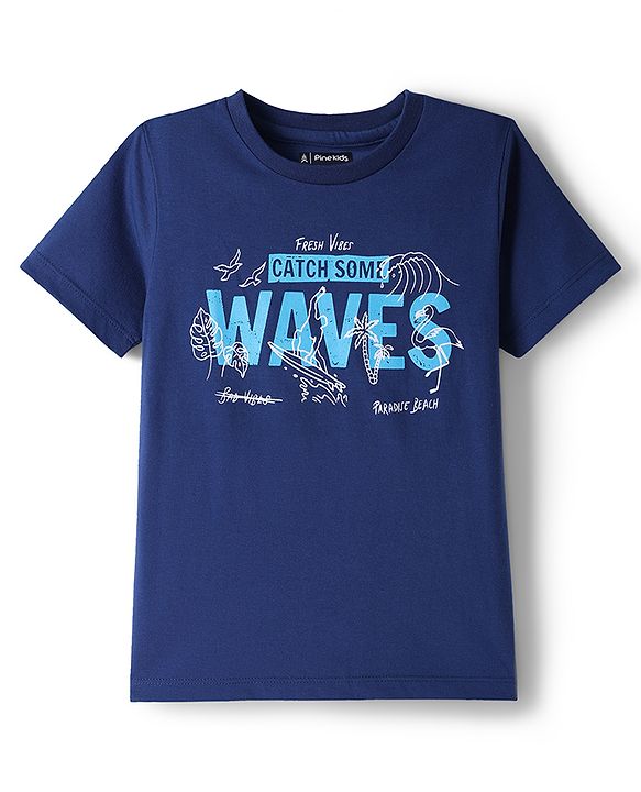 Pine Kids Cotton Knit Half Sleeves Printed T-Shirts Pack of 5 - Multicolor