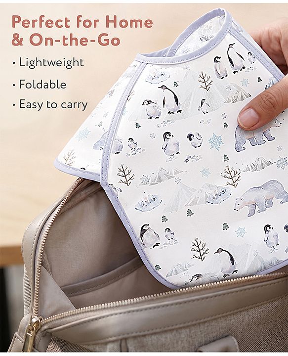 Babyhug Waterproof Polyester Half Sleeves Feeding Bibs Pack of 2 Bunny & Panda Print| Easy  Velcro Closure| Crumb Catcher Pocket| Washable & Lightweight| 0+ Months