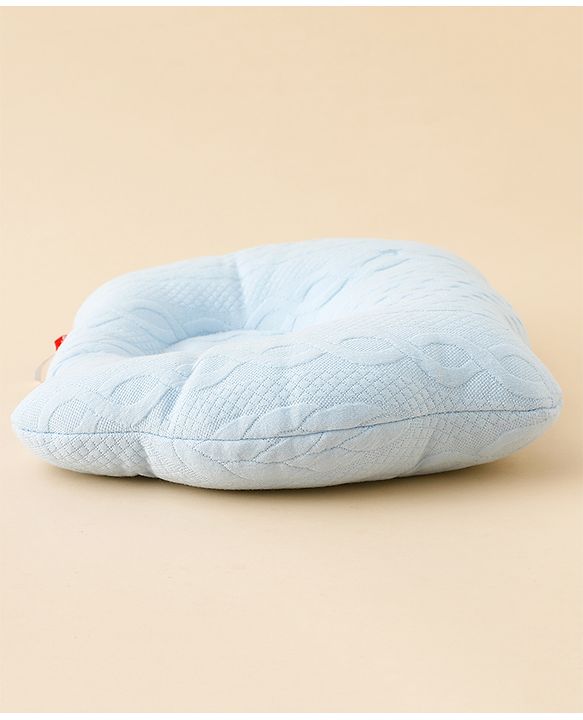Babyhug Star Shaped Head Shaping Baby Pillow - Blue| Prevents Flat Head Syndrome| Soft & Breathable| Neck & Shoulder Support Pillow| Lightweight & Travel Friendly| 0-6 Months| New Born Gifting Option