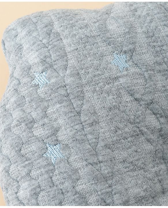 Babyhug Star Shaped Head Shaping Baby Pillow - Grey| Prevents Flat Head Syndrome| Soft & Breathable| Neck & Shoulder Support Pillow| Lightweight & Travel Friendly| 0-6 Months| New Born Gifting Option