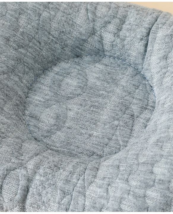 Babyhug Head Shaping Baby Pillow - Grey| Prevents Flat Head Syndrome| Soft & Breathable| Neck & Shoulder Support Pillow| Lightweight & Travel Friendly| 0-6 Months| New Born Gifting Option