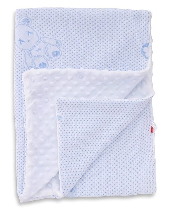 Babyhug Soft & Lightweight All-Season Baby Blanket Gentle & Breathable Durable & Machine Washable Ideal for 012 Months New Born Gifting Option Travel Friendly 100cm X 75cm   Blue
