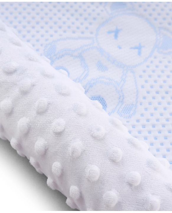 Babyhug Soft & Lightweight All-Season Baby Blanket Gentle & Breathable Durable & Machine Washable Ideal for 012 Months New Born Gifting Option Travel Friendly 100cm X 75cm   Blue