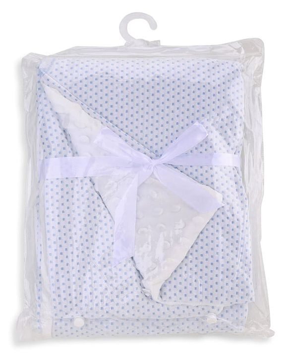 Babyhug Soft & Lightweight All-Season Baby Blanket Gentle & Breathable Durable & Machine Washable Ideal for 012 Months New Born Gifting Option Travel Friendly 100cm X 75cm   Blue