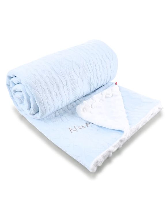 Babyhug Soft & Lightweight All-Season Baby Blanket Gentle & Breathable Durable & Machine Washable Ideal for 012 Months New Born Gifting Option Travel Friendly 100cm X 75cm -Blue