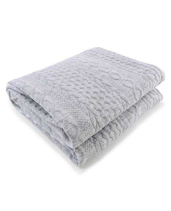 Babyhug Soft & Lightweight All-Season Baby Blanket Gentle & Breathable Durable & Machine Washable Ideal for 012 Months New Born Gifting Option Travel Friendly 100cm X 75cm  Grey