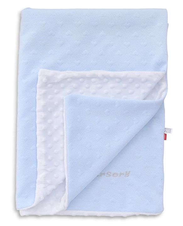 Babyhug All-Season Heart Embossed Baby Blanket Soft & Lightweight Gentle & Breathable Durable & Machine Washable Ideal for 012 Months New Born Gifting Option Travel Friendly 100cm X 75cm  Blue