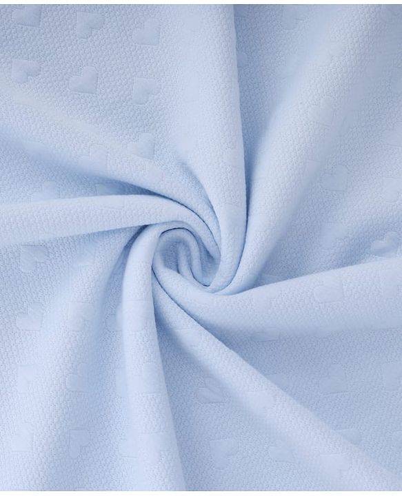 Babyhug All-Season Heart Embossed Baby Blanket Soft & Lightweight Gentle & Breathable Durable & Machine Washable Ideal for 012 Months New Born Gifting Option Travel Friendly 100cm X 75cm  Blue